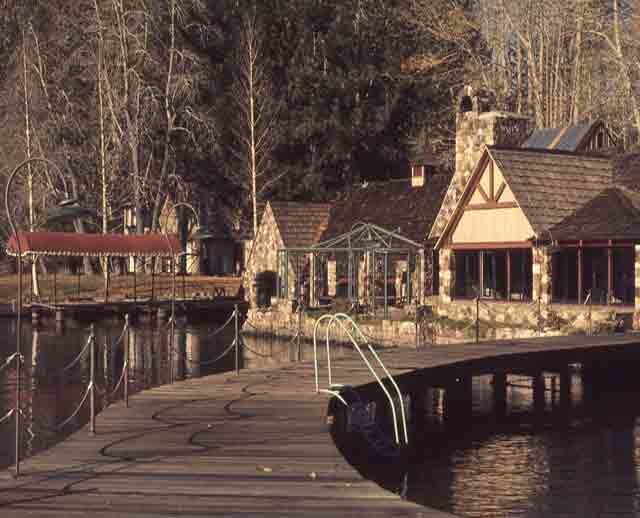 Image showing wooden dock where character Fredo left to go fishing in the Godfather II